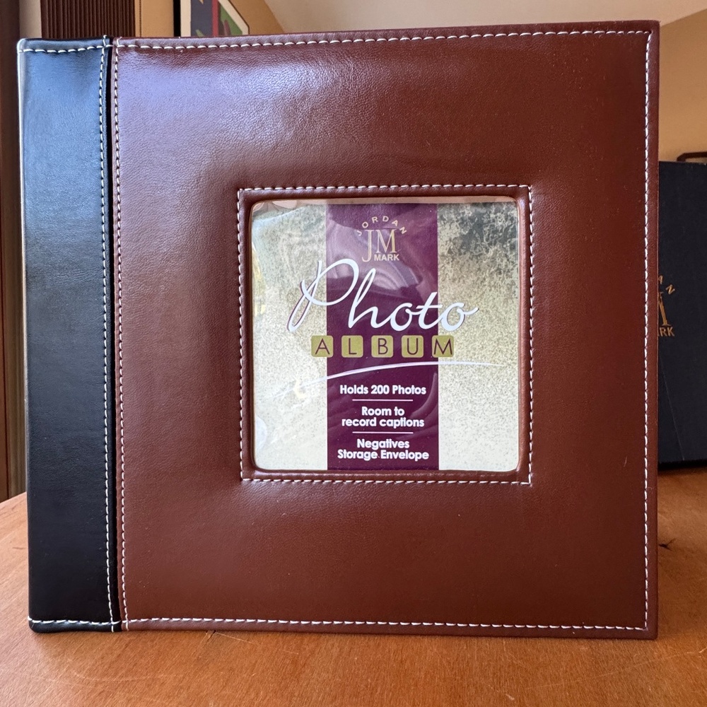 Photo Album for 200 prints, Jordan Marks vintage leather